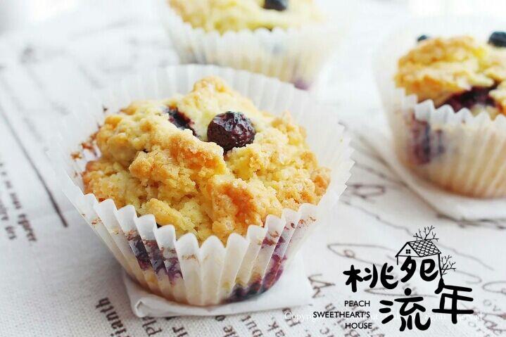 酥粒蓝莓玛芬蛋糕