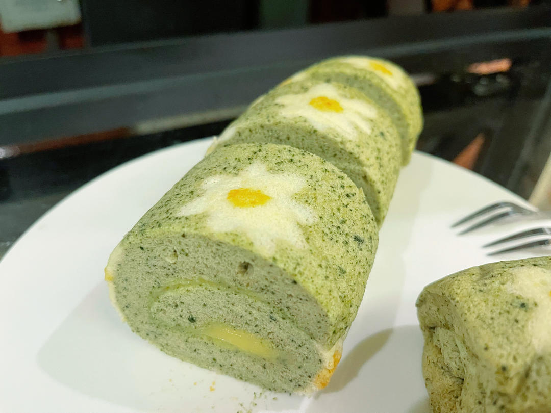 小清新雏菊蛋糕卷