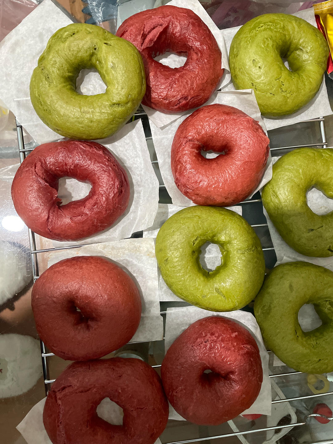 波兰种抹茶红豆贝果【附保色小建议】