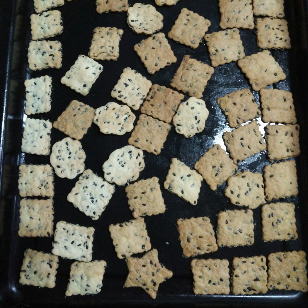 黑芝麻咸香饼干