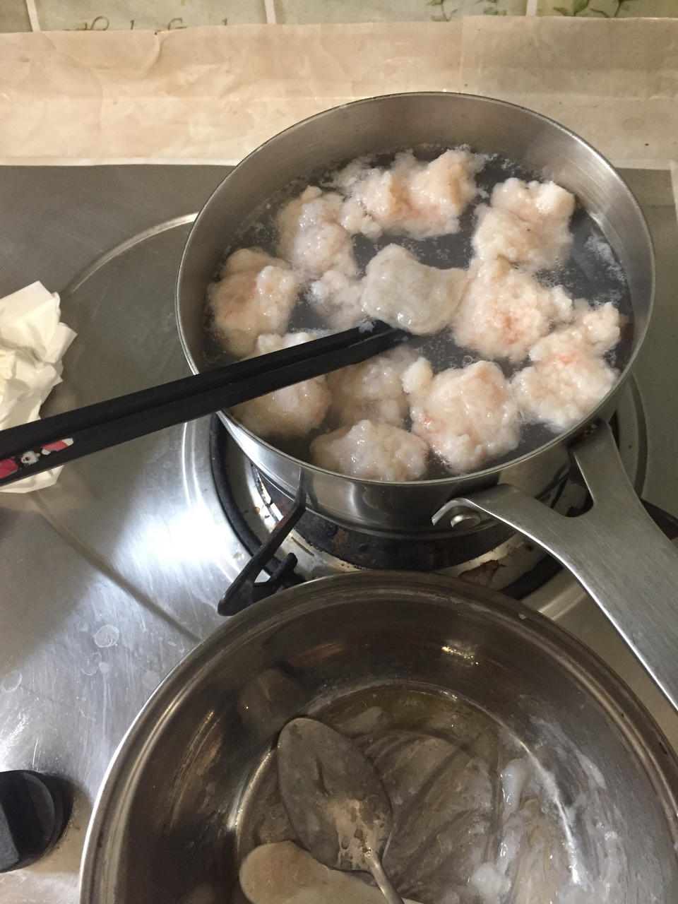 不加粉的Q弹虾滑