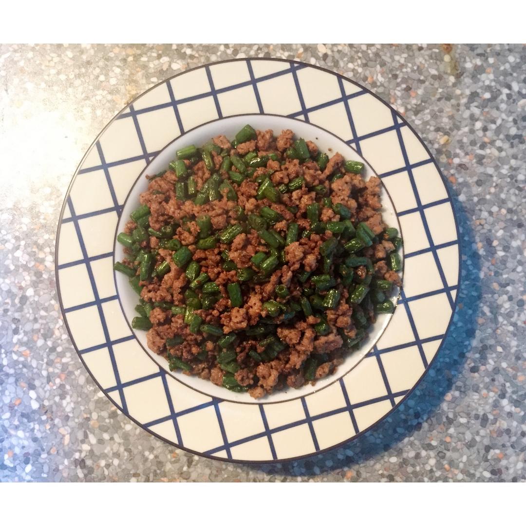 肉沫豆角下饭菜