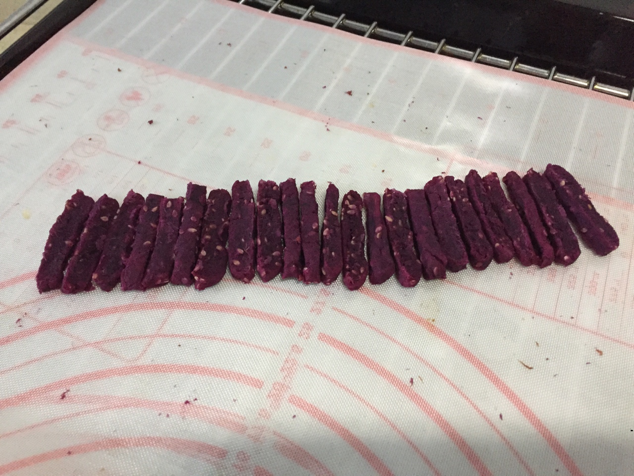 紫薯手指软饼（小花家的辅食）的做法 步骤4