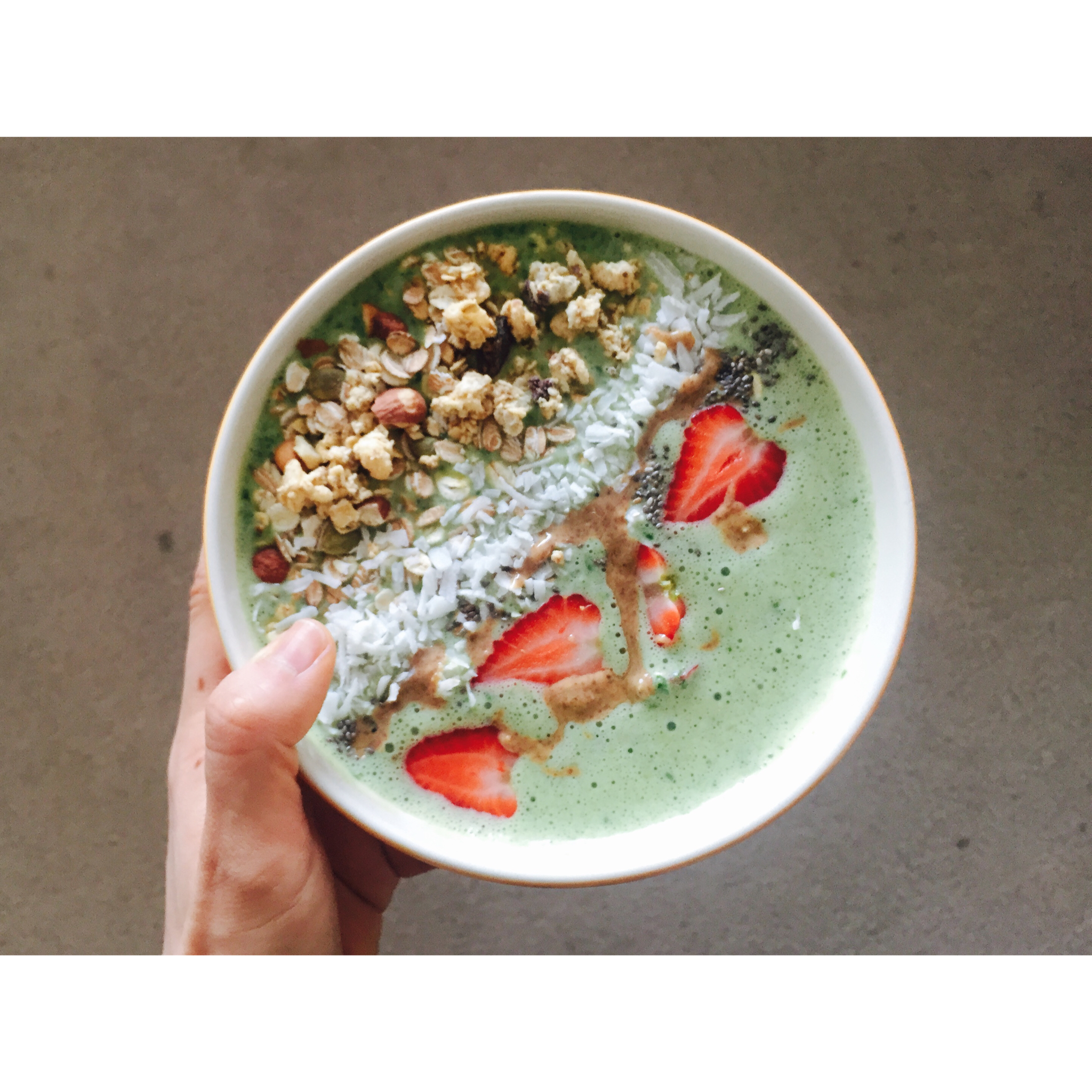 【减脂增肌】香蕉菠菜抹茶奶昔思慕雪 蛋白粉Smoothie