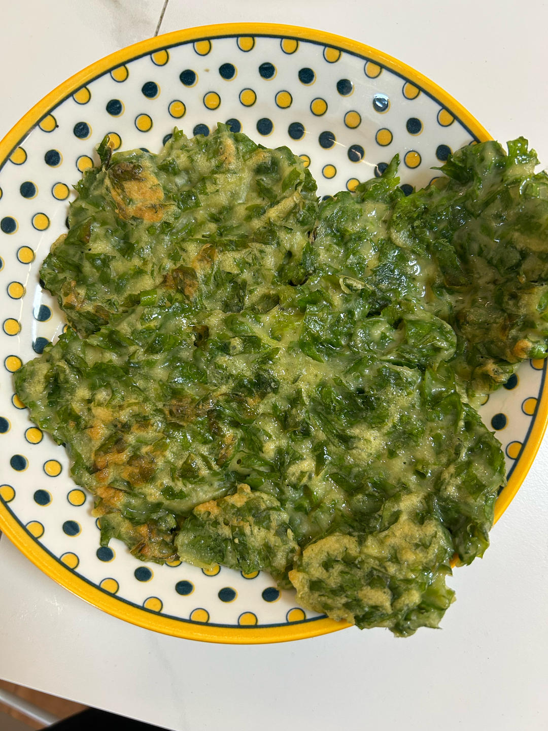 芹菜叶鸡蛋饼