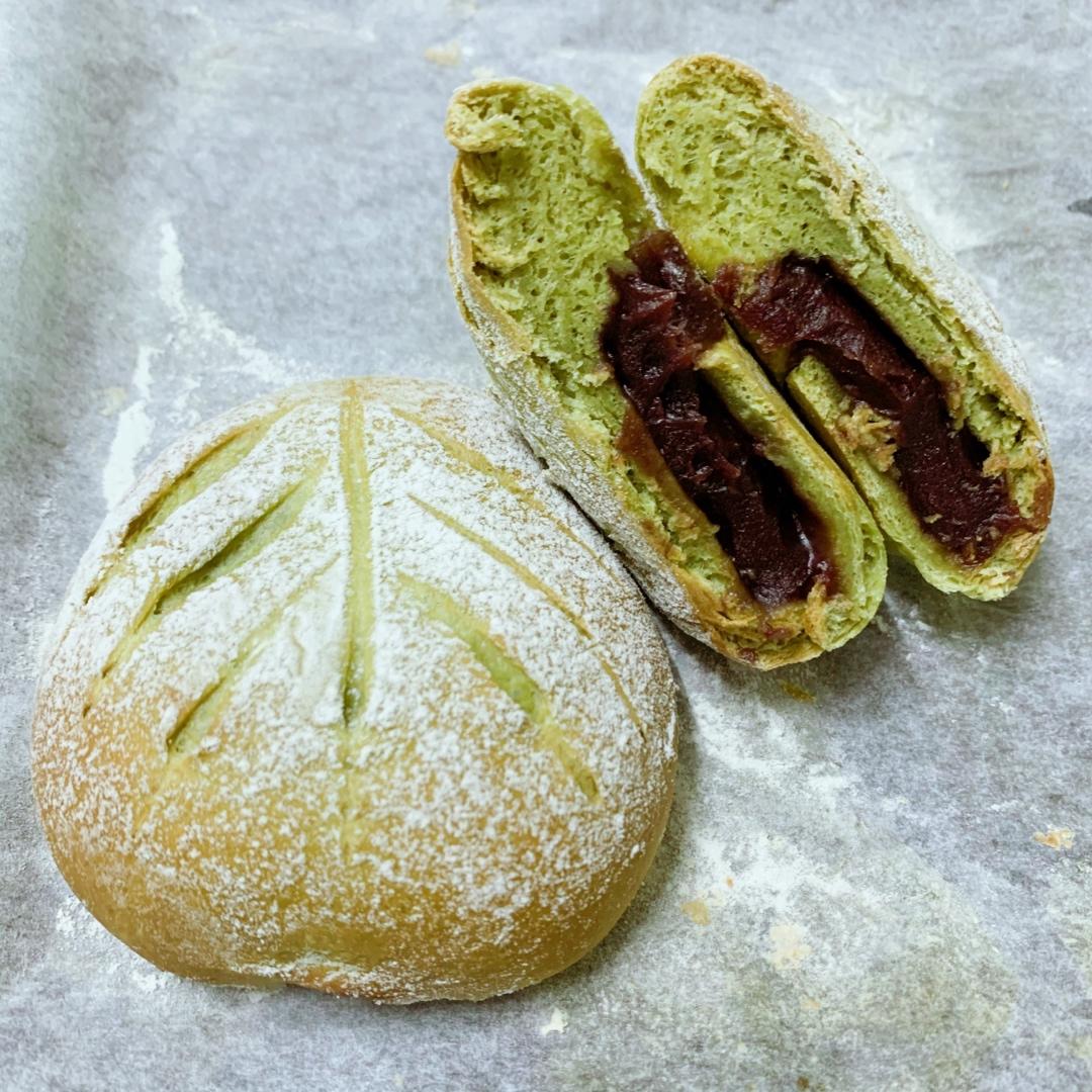 抹茶软欧（蜜豆奶酪馅）