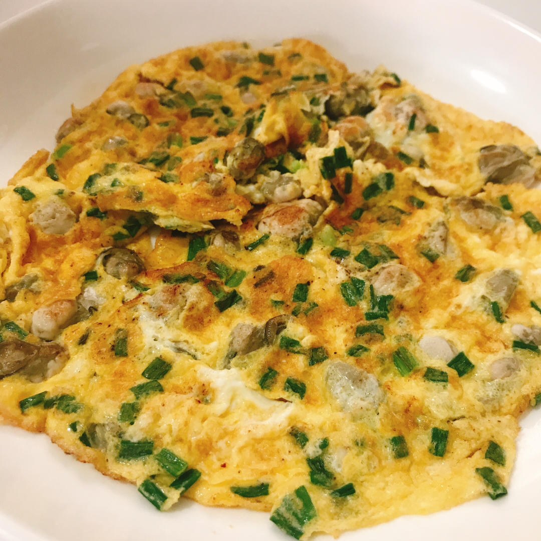 王玥汐的妈妈做的家常生蚝(蚝仔)煎蛋