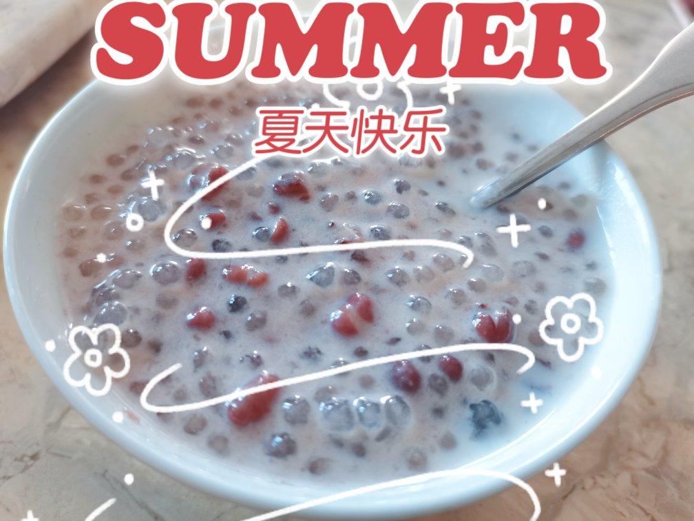 红豆牛奶西米露
