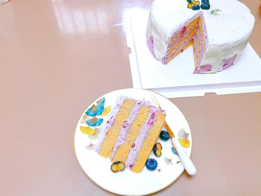 黑莓奶油蛋糕