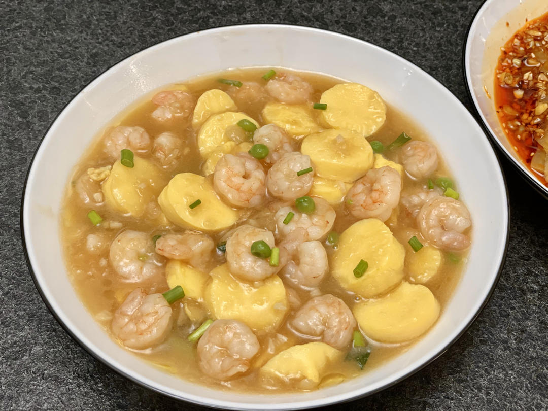 虾仁豆腐煲