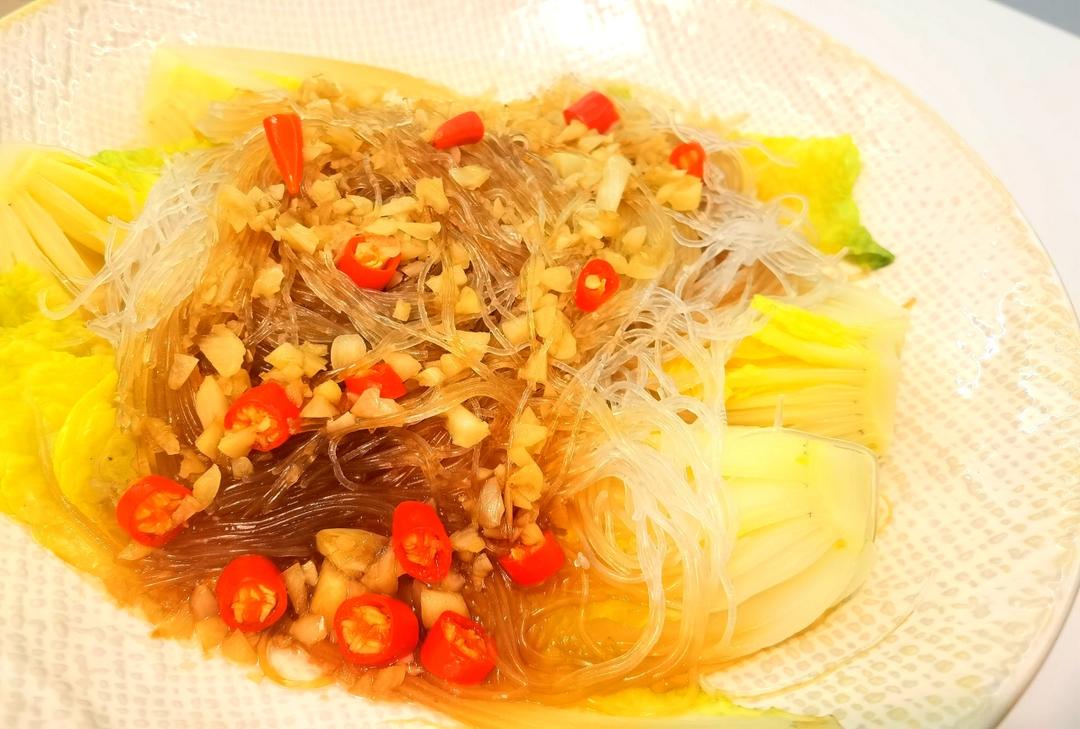 懒人下饭神器，蒜蓉蒸粉丝金针菇娃娃菜