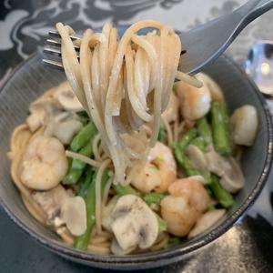 芦笋蘑菇虾仁意面－减脂轻食的做法 步骤6
