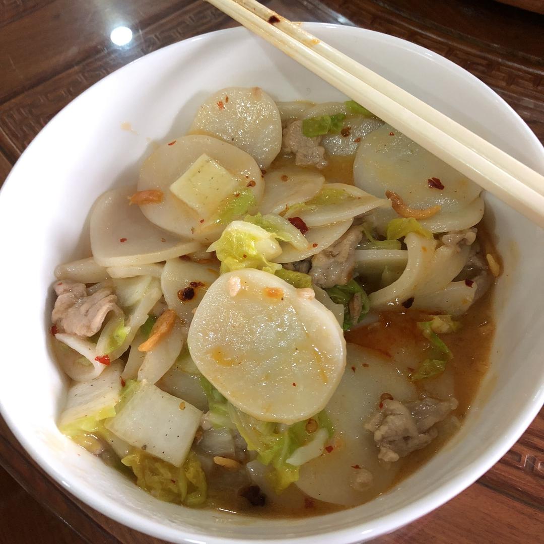 炒水磨年糕片