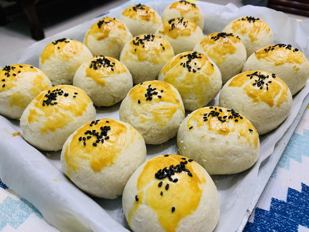 麻薯蛋黄酥《免揉面、不出膜‼️》