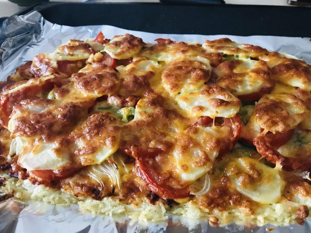 剩米饭的华丽转身-米饭披萨