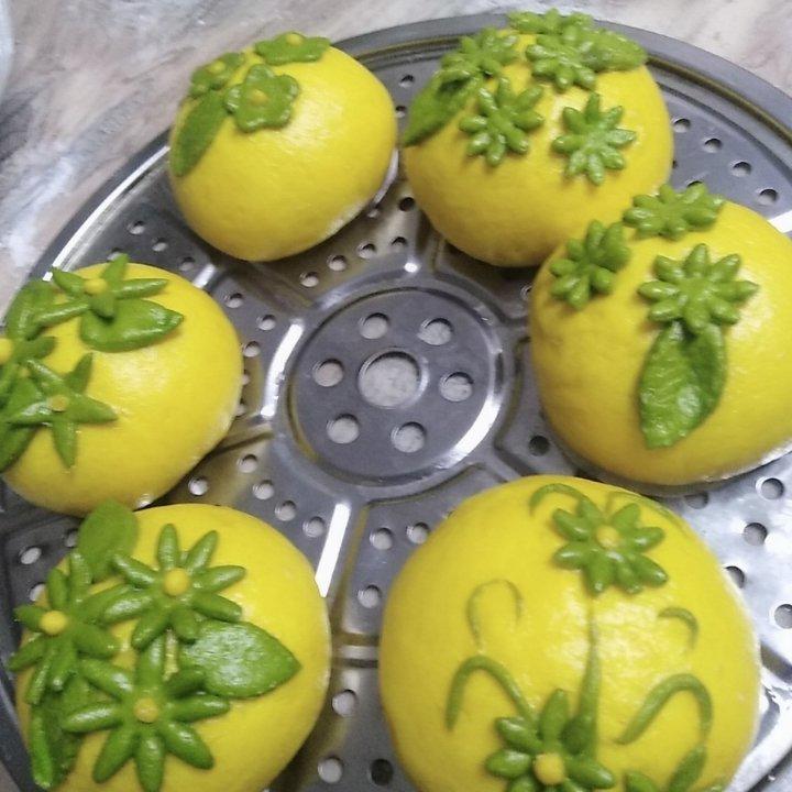 胡萝卜菠菜花样馒头