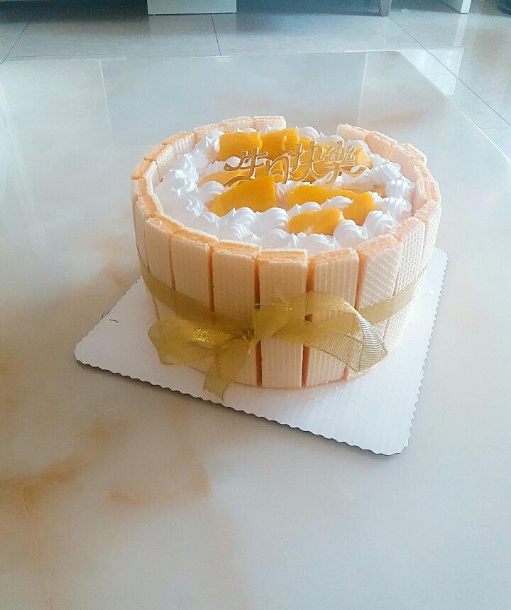 生日蛋糕教程【威化饼干围边】