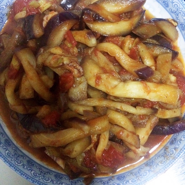 茄子炒西红柿