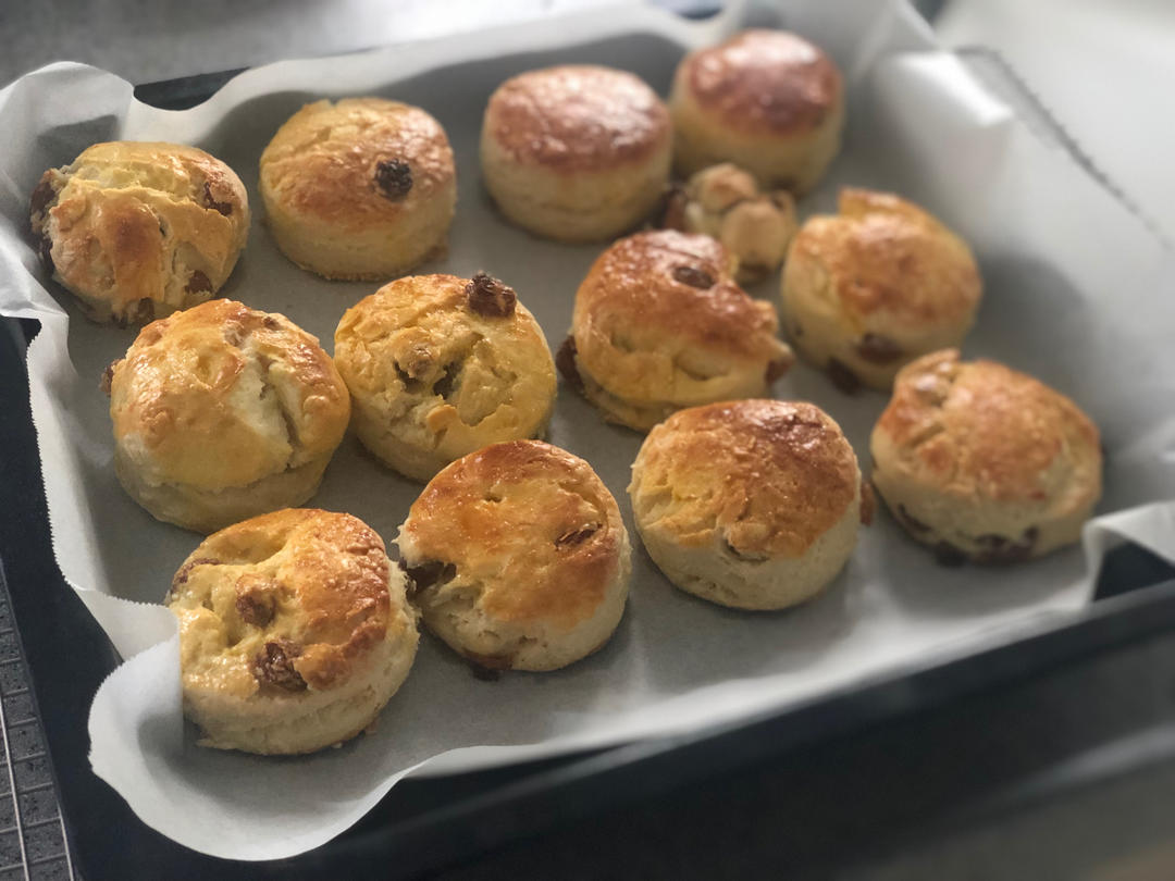 【司康控】无泡打粉的蔓越莓司康