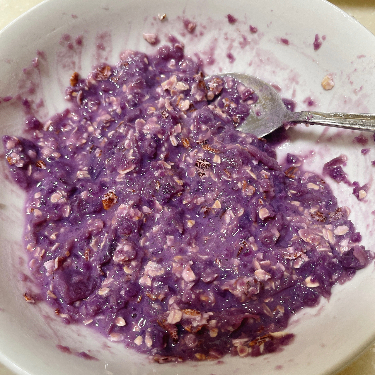 低脂燕麦紫薯饼