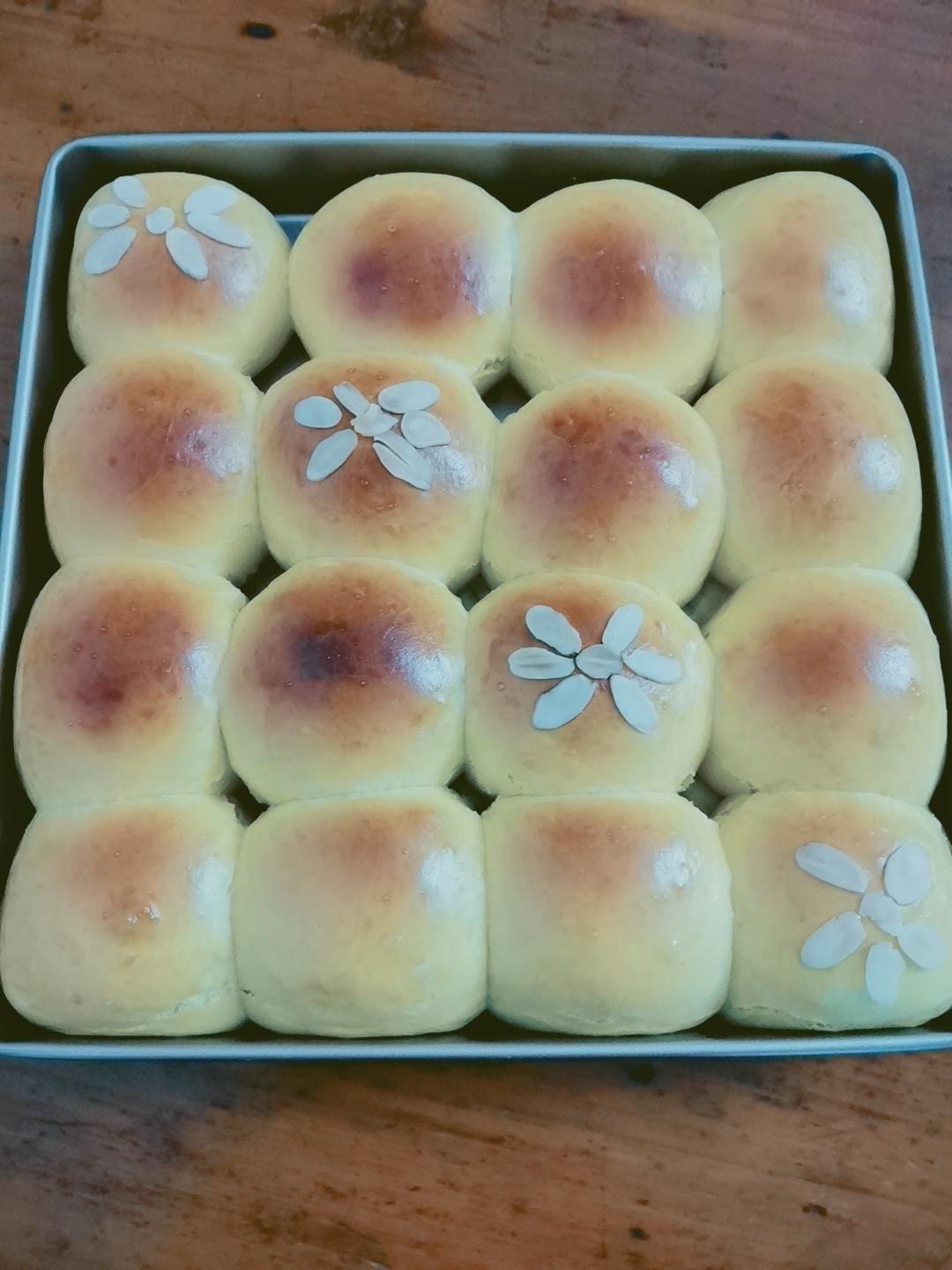 南瓜奶油小餐包（一次发酵）
