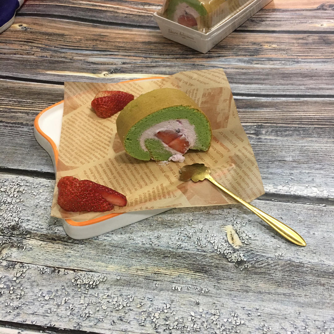 草莓🍓抹茶蛋糕卷/🍃治愈系