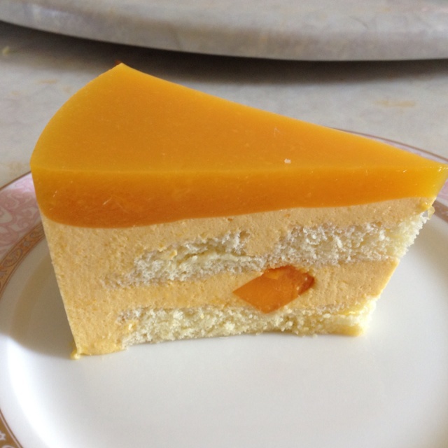 料超足的芒果慕斯蛋糕