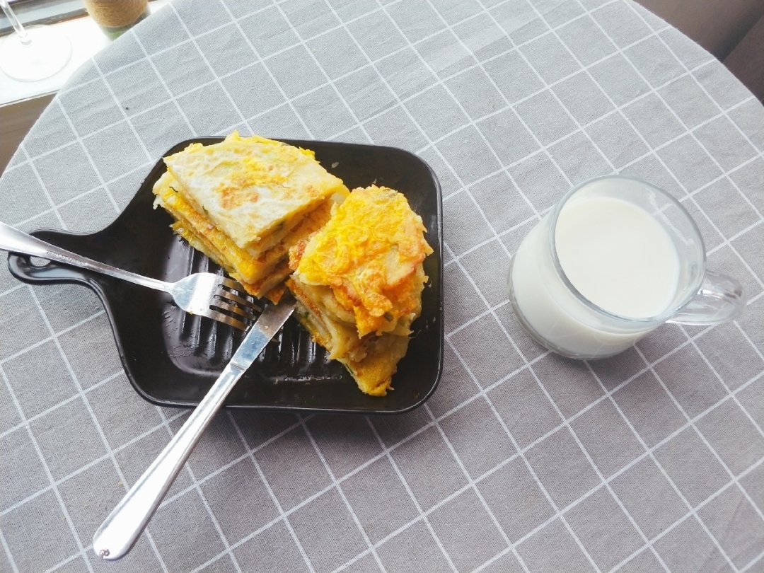 鸡蛋葱油饼                  （更新饼坯保存方法）