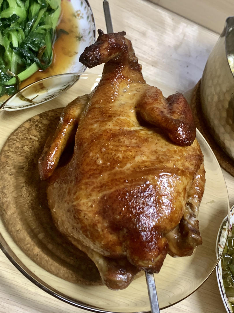 angela_lova做的烤箱版脆皮电烤鸡