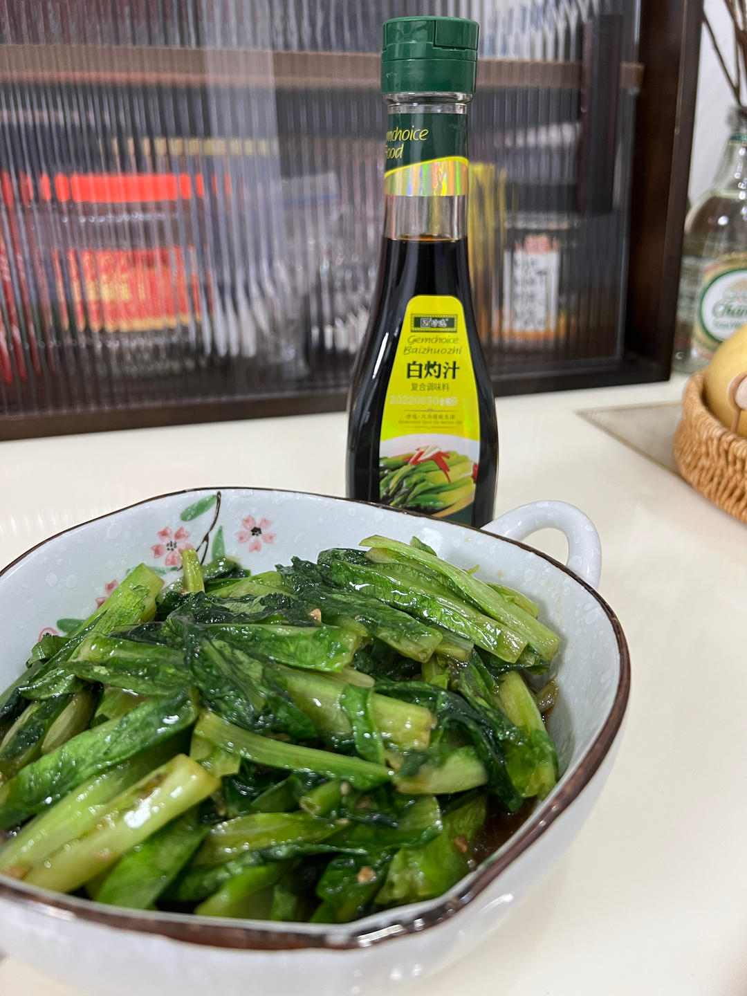 白灼油麦菜