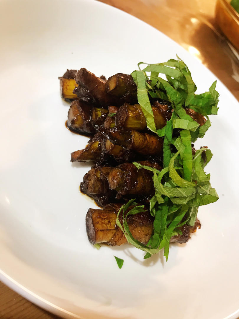 烤猪肉卷芦笋（蛋黄酱酱油风味）