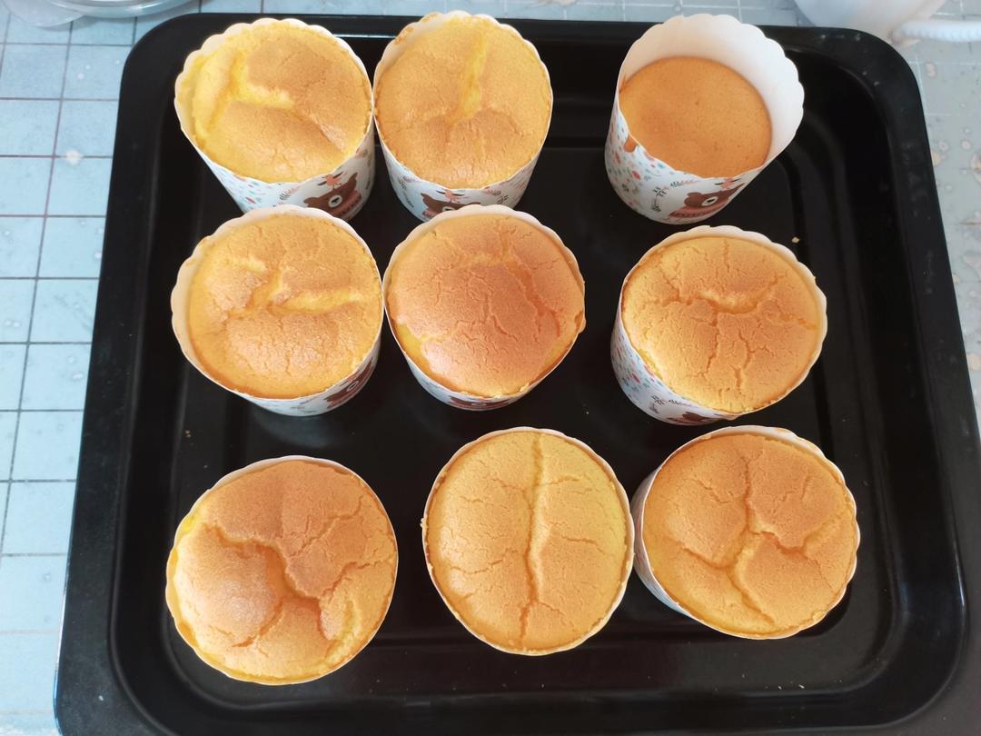 纸杯蛋糕 8寸戚风蛋糕的量