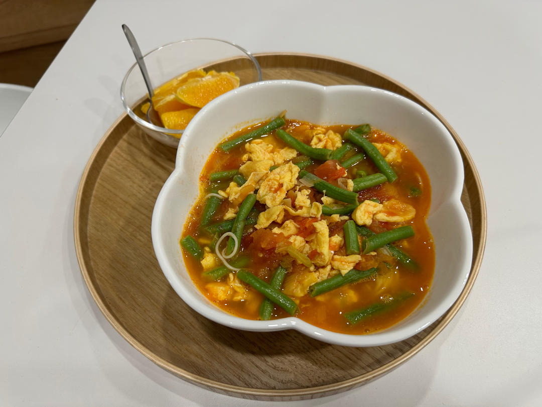豇豆角拌面条