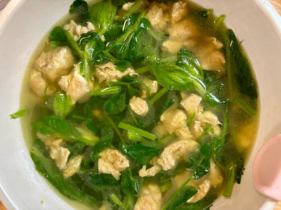 豌豆尖鸡蛋汤‼️♨️