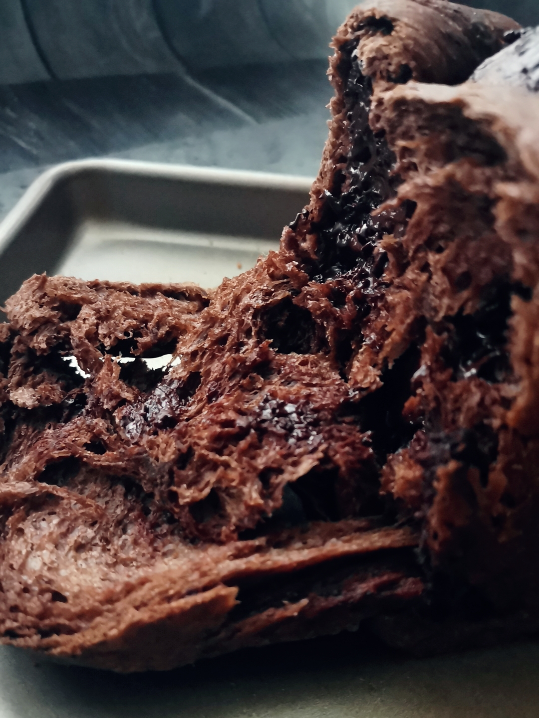 浓香黑巧克力可可吐司（面包机揉面版）的做法