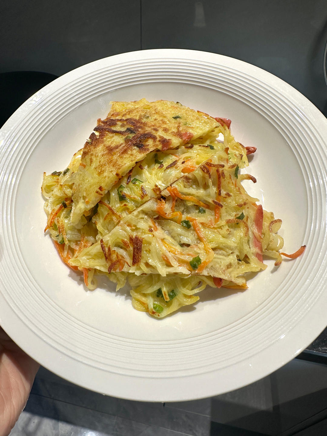 不用揉面❗️上桌就被抢光的土豆火腿饼，吃一次就爱上