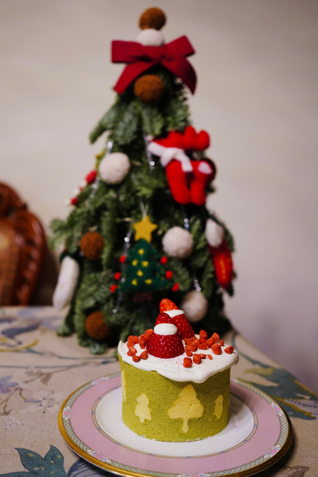 新手也能学会的圣诞小森林漩涡蛋糕 | 北鼎烤箱版