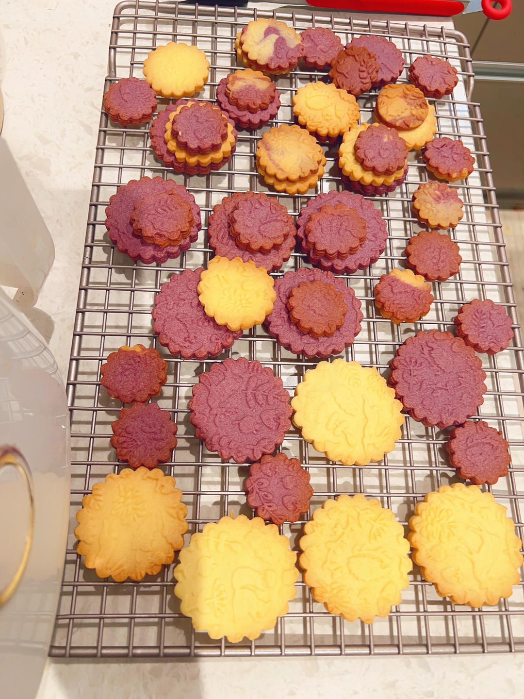 压花曲奇饼干 压花擀面杖小饼干