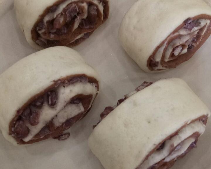 双色蜜红豆馒头的做法