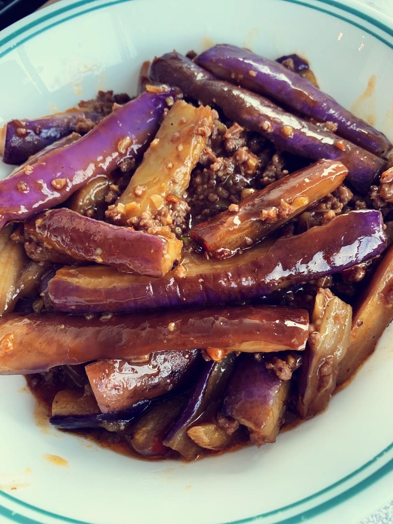 红烧肉沫茄子