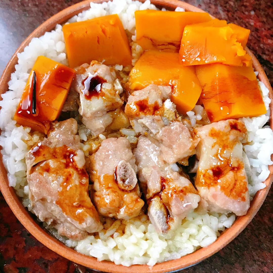 南瓜排骨饭(2岁辅食)的做法