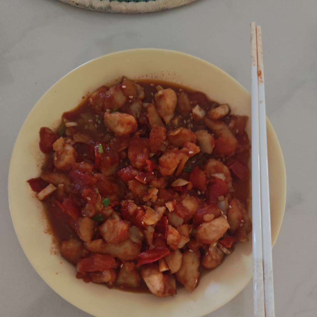 番茄鱼巴沙鱼（也可以用番茄龙利鱼），番茄酱汁超浓郁，营养又下饭！