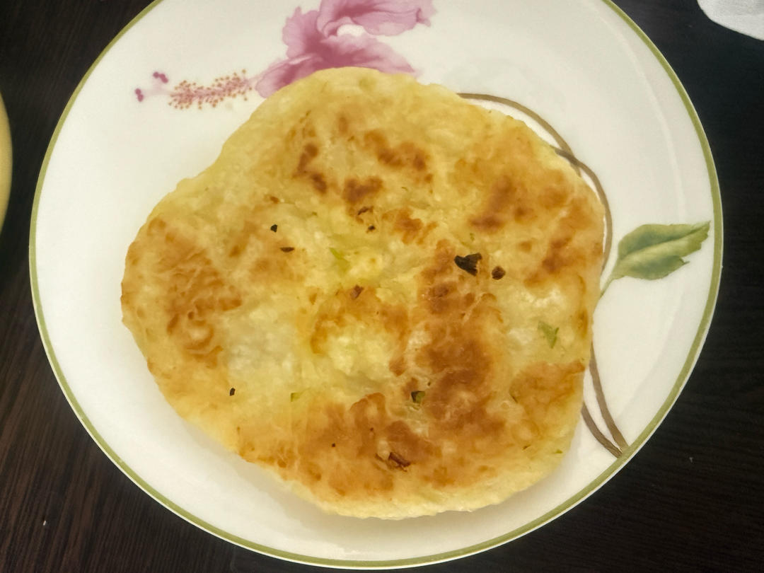 软面发面气泡葱花饼