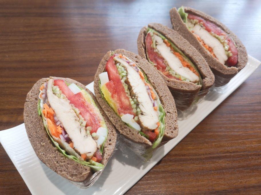 全麦煎饼卷一切