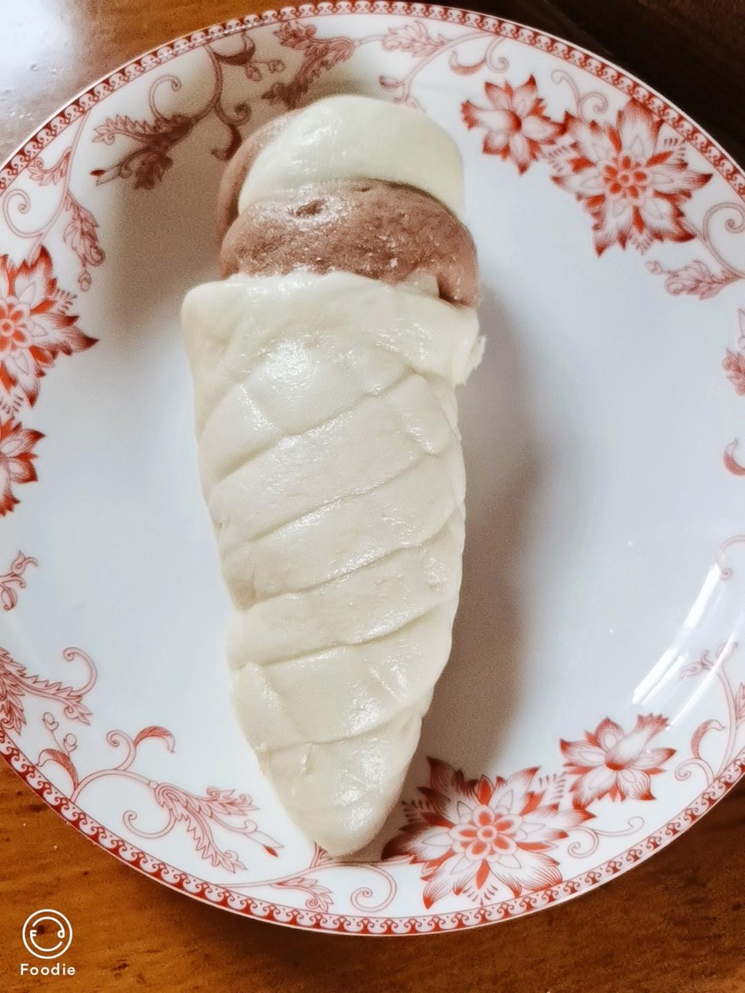 原创双色立体冰淇淋馒头