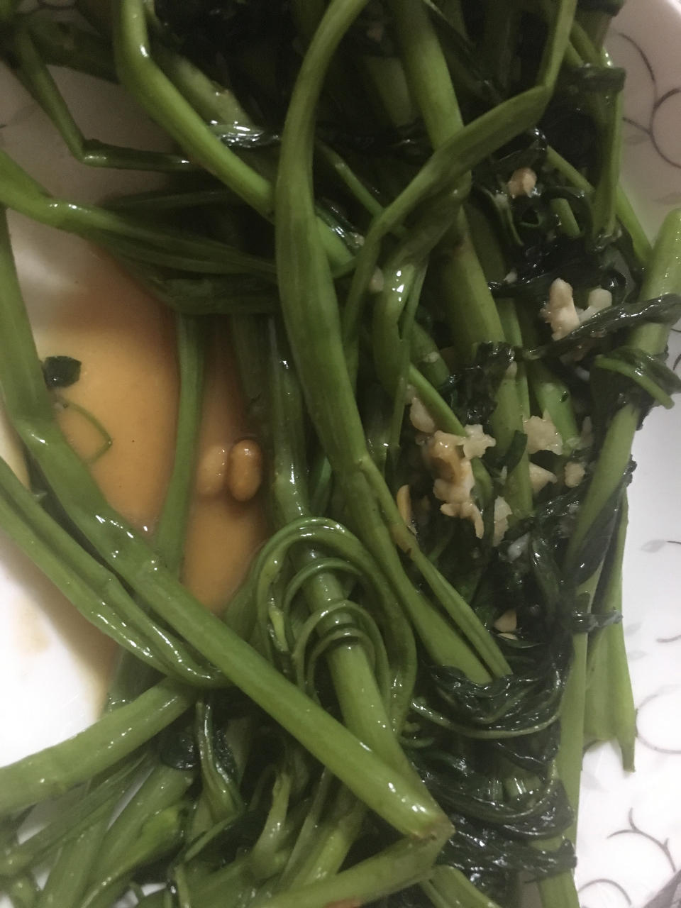 豆酱炒通菜
