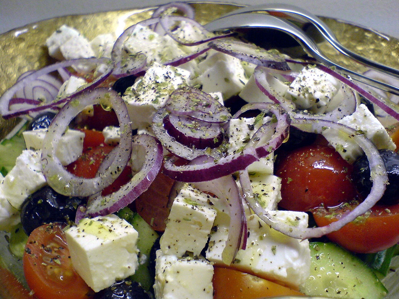 地中海希腊传统沙拉的做法