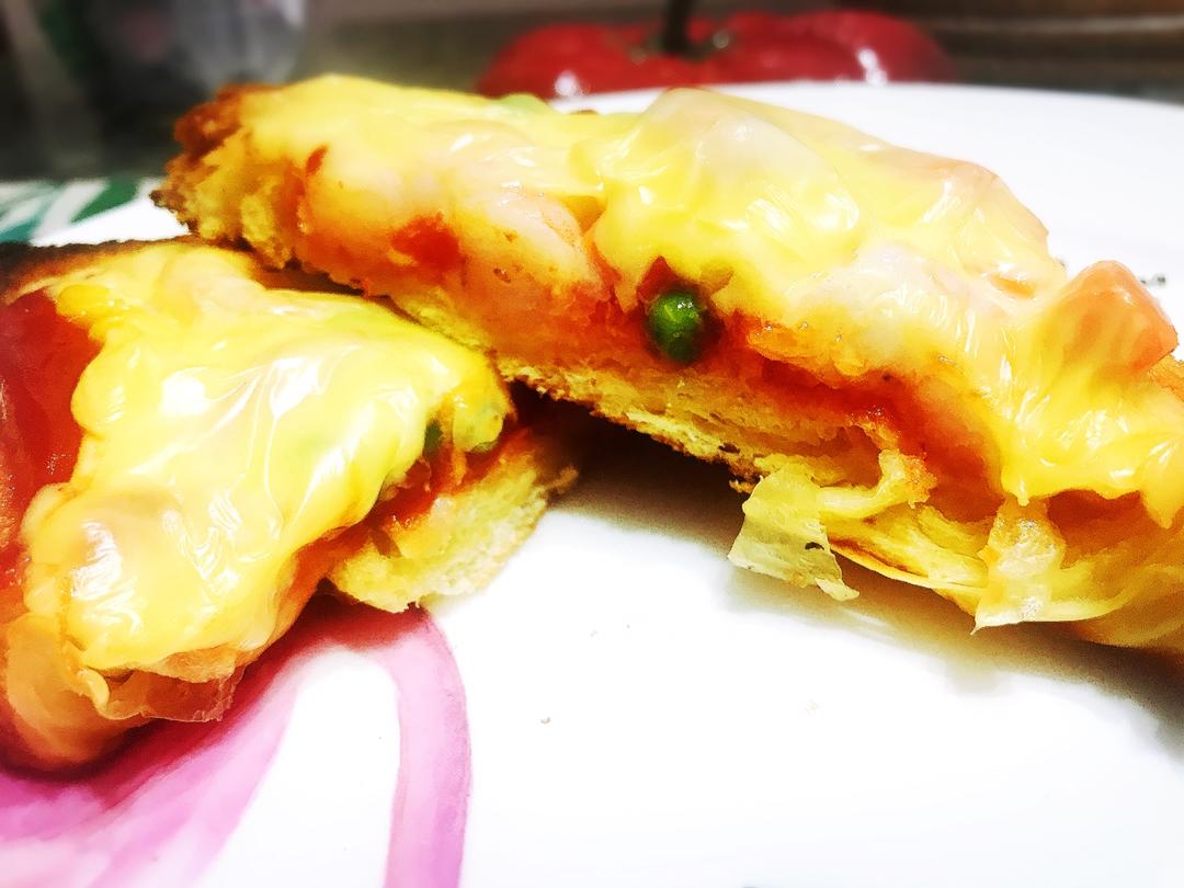 吐司培根小批萨