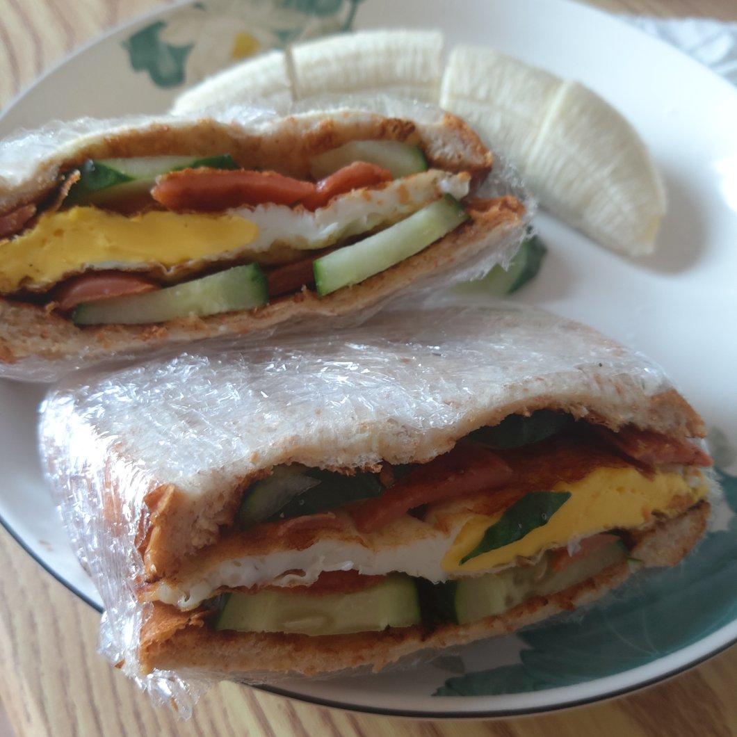 营养早餐吐司三明治🥪好吃又料足😋