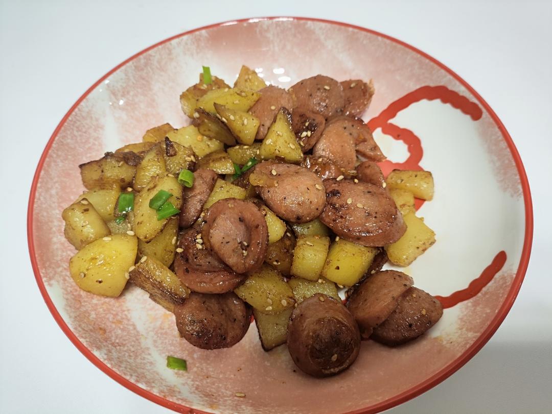 香辣过瘾的孜然土豆火腿，比路边摊还好吃